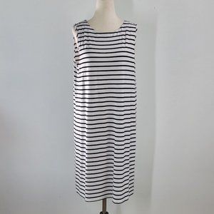 ANTHROPOLOGIE LILIS CLOSET striped sleeveless shift dress Sz M NEW
